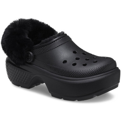 Crocs Stomp Lined EVA Damen Clogs Schwarz Neu