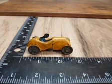 Rare Marx Tin Yellow Stunt Auto Racer For Whee Whiz Auto Racer Wind Up  