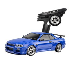 SVERTIBO LD1899 1/18 Scale RC Drift Car GTR R34 2.4GHz RWD Blue