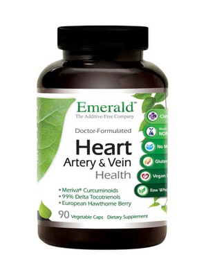 2 X Emerald Labs Heart Artery & Vein Health -- 90 Vegetable Capsules