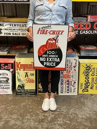 Antique Vintage Old Style Texaco Fire Chief Gasoline Made in USA