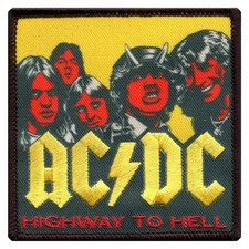 ACDC Highway To Hell Sublimated Square Embroidered Iron On Patch