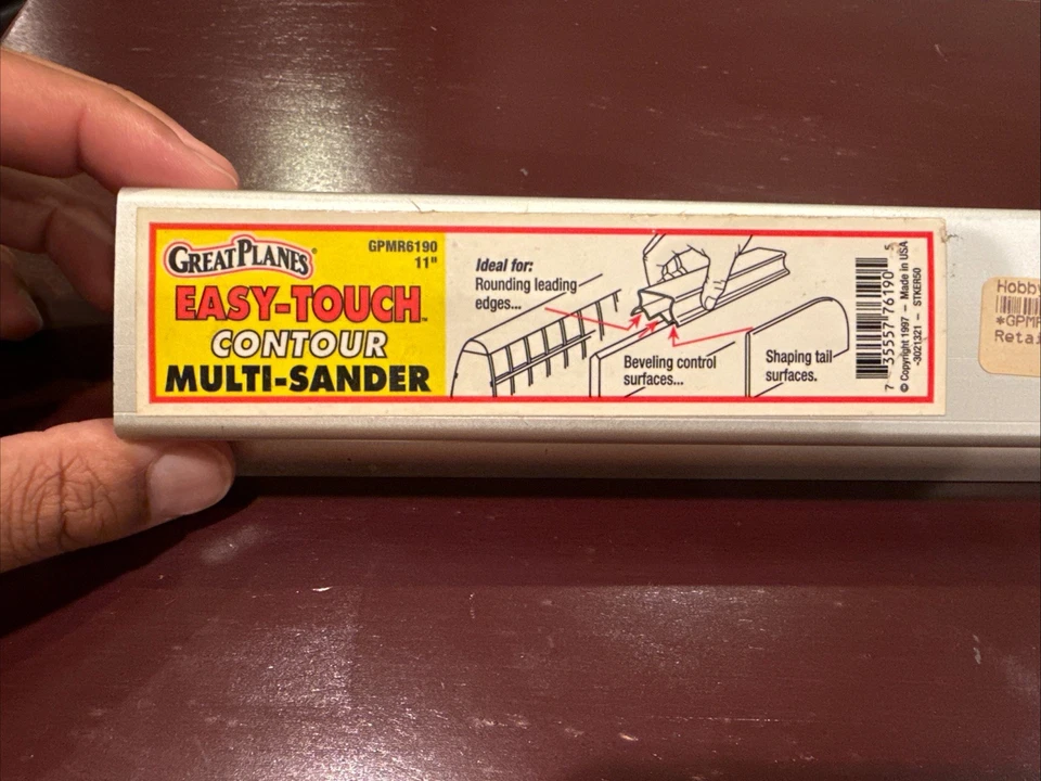 Great Planes 11” Easy Touch Contour Sanding Bar For Balsa R/c Airplane Kit - Image 2 of 4