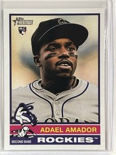 2025 Topps Heritage Adael Amador Base RC #61 Rockies