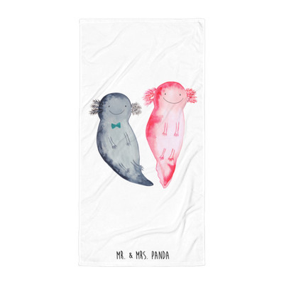 Reisehandtuch Axolotl Freundin - Geschenk Frottee-Handtuch Valentinstag Lurch