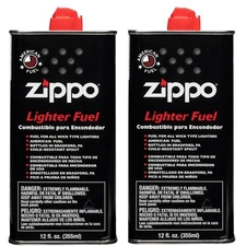 Zippo 12 fl.oz (355ml) Fluid Fuel Value Pack 2 X CAN Combo Set NEW
