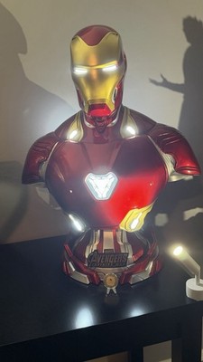 Queen Studios Marvel Iron Man Mark 50 Life Sized 1/1 Bust Statue Read.