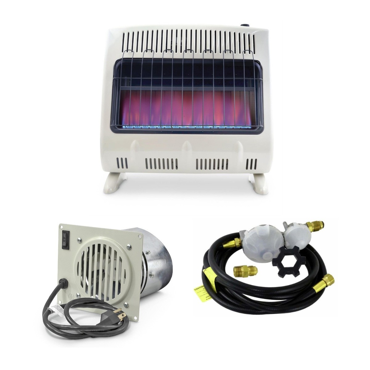 30000 BTU Vent Free Propane Heater with Built In Blower