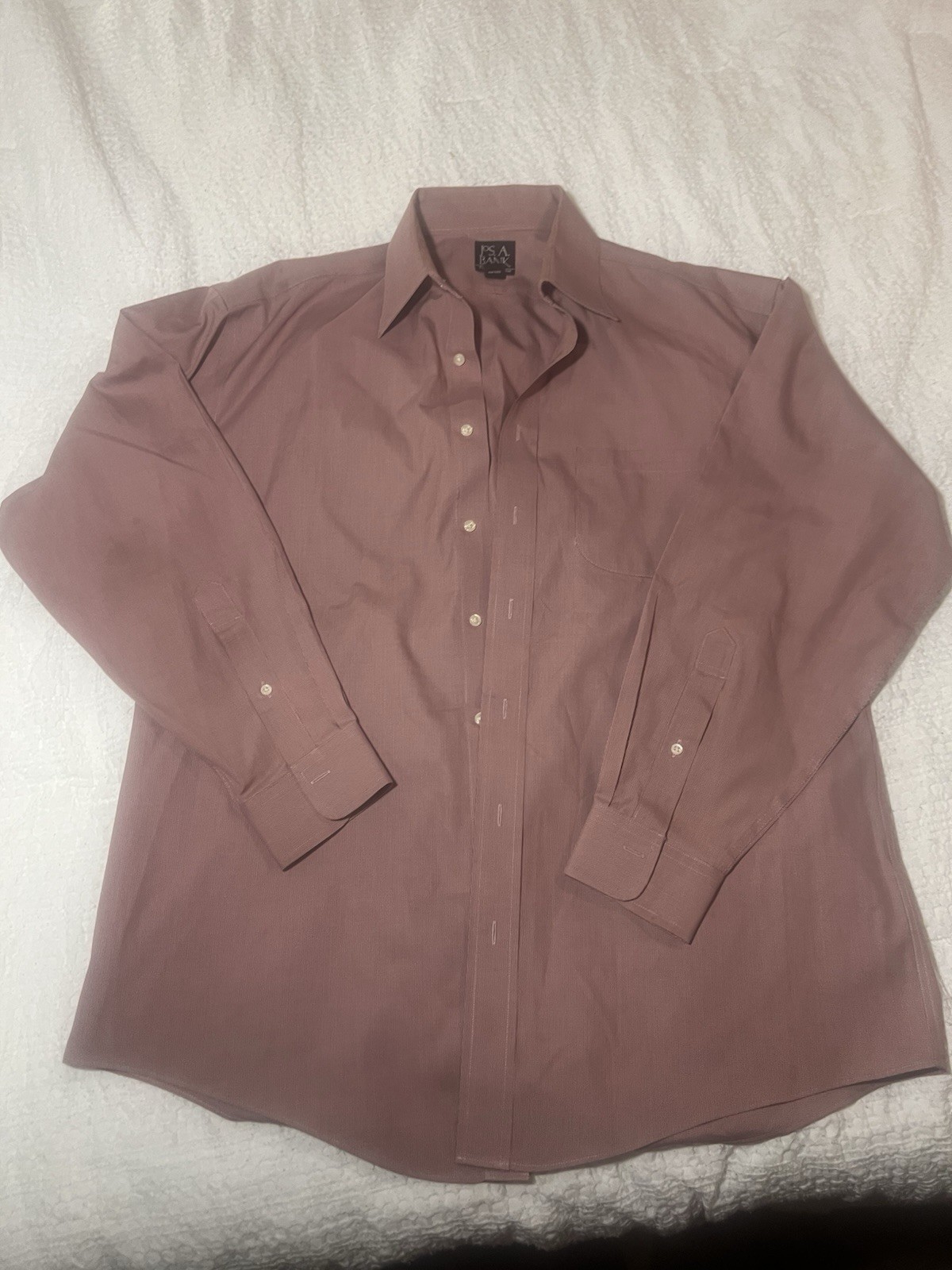 Jos. A. Bank Traveler's Collection Men's 16-34 Mauve Cotton Dress Shirt