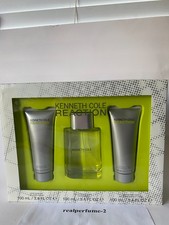 Kenneth Cole Reaction 3 Pc Set 3.4 oz EDT Spray 3.4 oz A/S 3.4 B/W .100 REAL