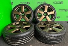 *REFURBISHED* GENUINE AUDI 5x112 18” ALLOY WHEELS + GOOD TYRES CADDY VW *BRONZE*