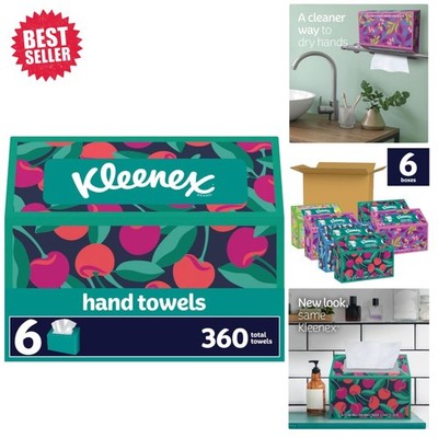 Convenient 6-Box Disposable Paper Hand Towels - 60 Towels Each, Fresh & Clean
