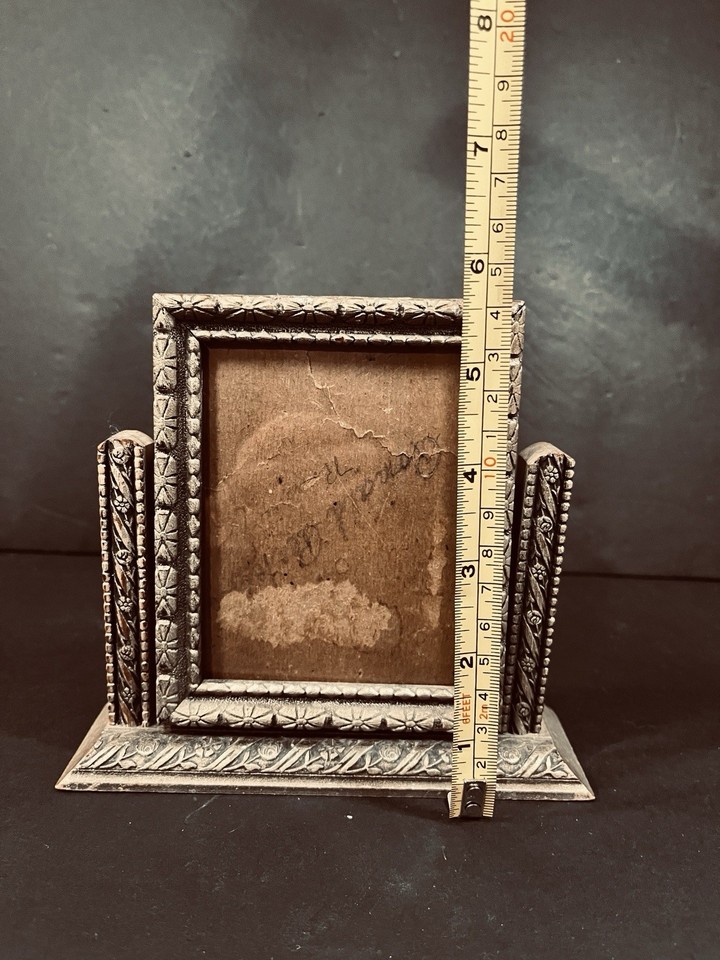 Vtg Antique Art Deco Wood Picture Frame Tilt Swivel Glass Panel Gold ...