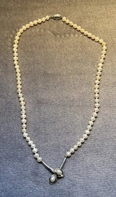 ALWAND VAHAN AV 14K & 925 STERLING PERLENKETTE 18''