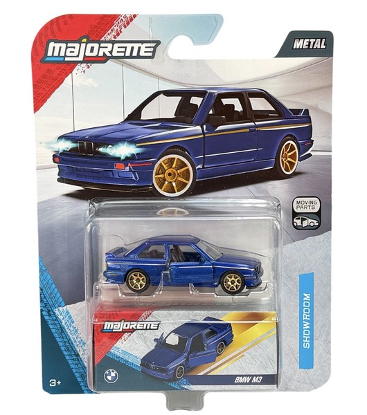 Majorette Showroom Deluxe BMW M3 E30 Blue 1:64 NEW Diecast Metal Model-image