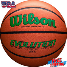 Wilson Evolution Color Game Basketball Green   Indoor Composite Grip Ball  