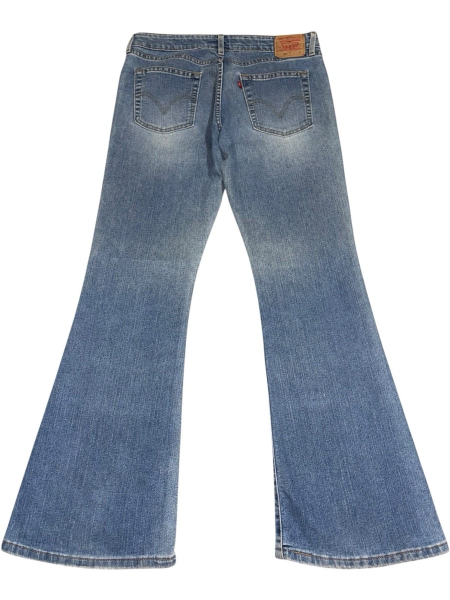 34x32 Vintage Levis 519 Low Flare Bootcut Jeans Denim Western Sand