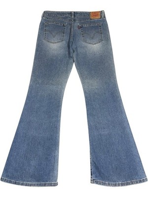 34x32 Vintage Levis 519 Low Flare Bootcut Jeans Denim Western Sand