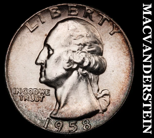 1958 Silver Washington Quarter - Choice Gem Brilliant Unc  Lustrous  #i6471