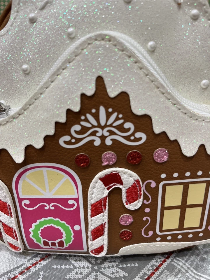 Bath & Body Works пряничный дом 🎅 косметичка через плечо Рождественский макияж - Изображение 3 из 4