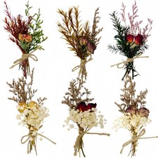 CROISSANT Mini Dried Flower Bouquet 6PCS, Mixed Natural Dried Flowers Bundles...