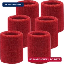 6 Pack 4 Inch Wrist Sweatbands Tennis Wrist Bands Absorbent Sweat Band for Men a