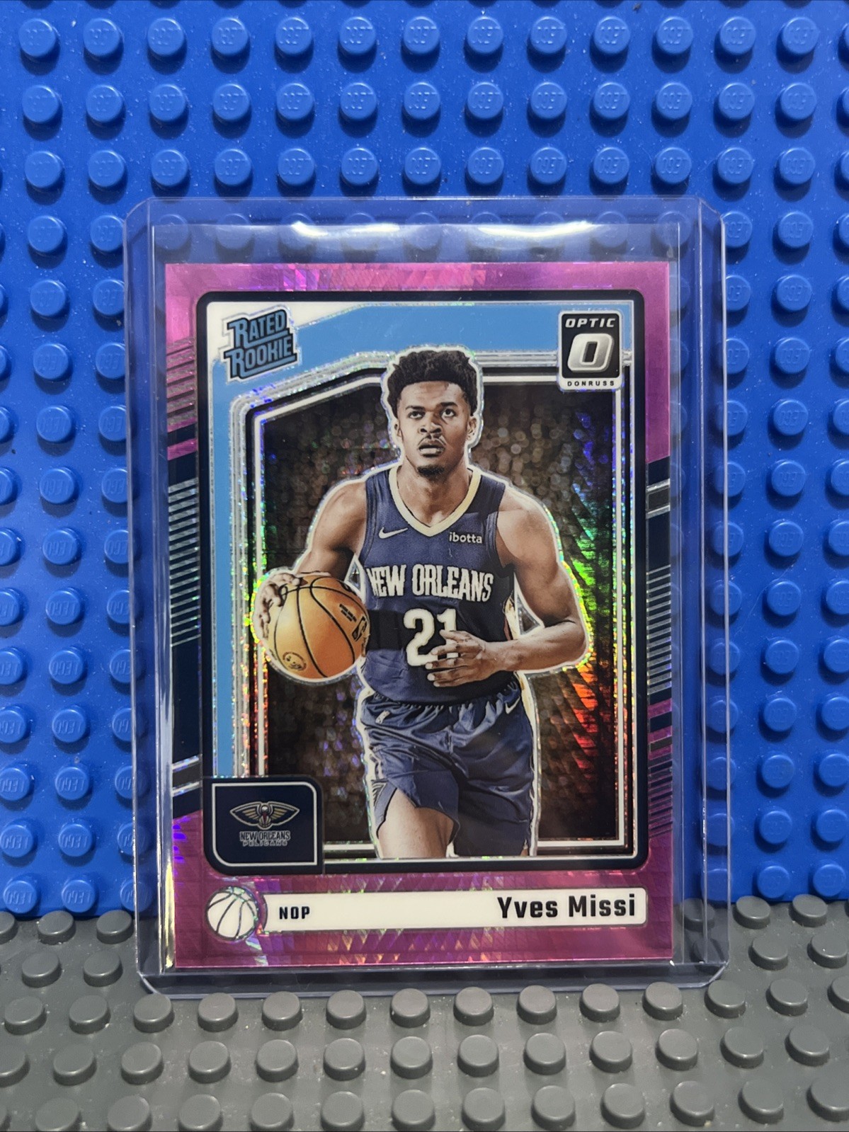 Yves Missi 2024-25 Panini Donruss Optic Rated Rookie Pink Hyper #265 Pelicans