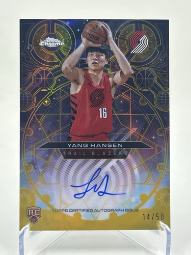 Yang Hansen [Gold Refractor] #TCAR-YH 2025 Topps Chrome Rookie Autograph card