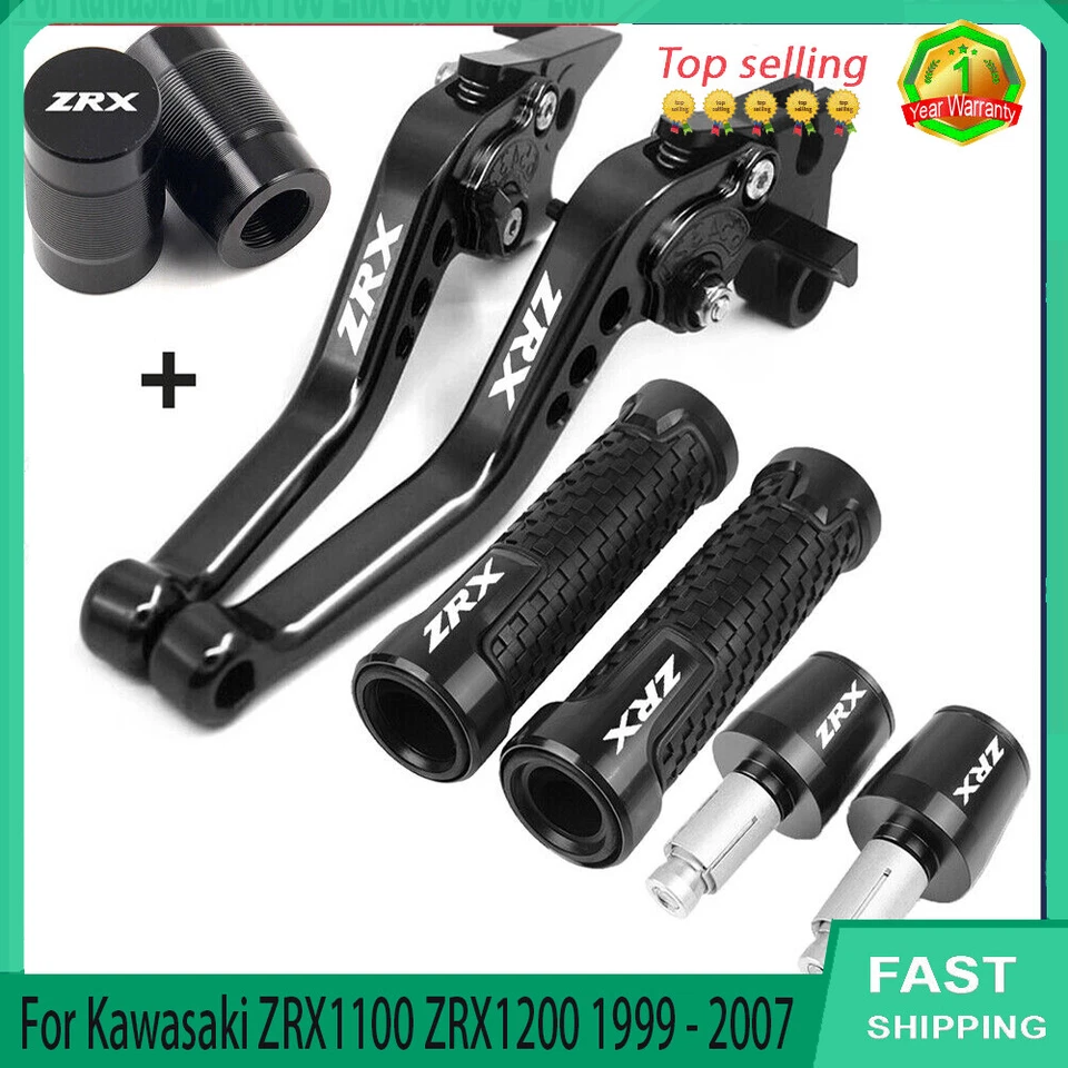 For Kawasaki ZRX1100 ZRX1200 1999-2007 Clutch Brake Levers Handlebar End Plug Foto 3 de 4