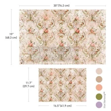 Re-Design with Prima, Double Delight, Decoupage Fiber Paper Set, Blushing Bloom,