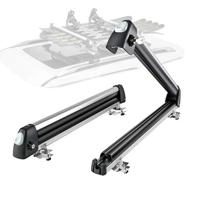 AA PRODUCTS INC. Universal Ski Snowboard Roof Mount Rack Carriers for 6 Pair Skis or 4 Snowboards