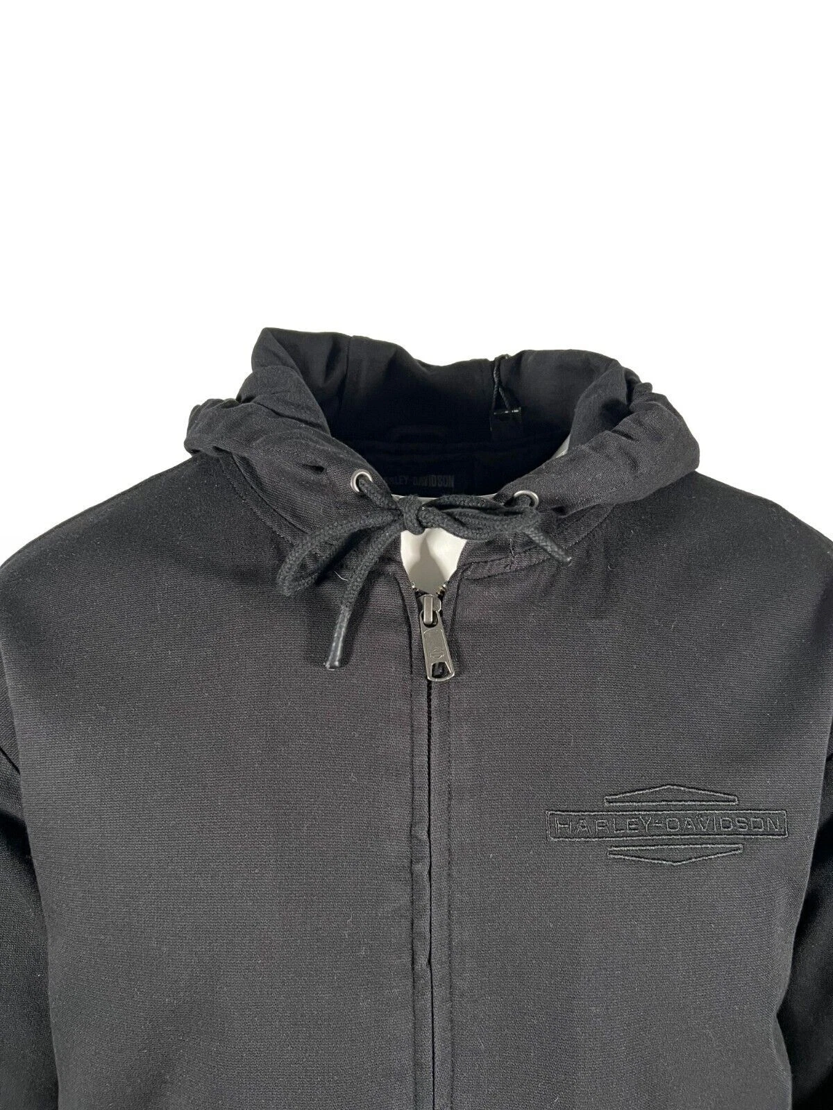 VETEMENTS Harley Davidson Uomo Nero Felpa con Cappuccio Bar & Shield Abbigliamento da Lavoro Giacca con Cappuccio (S13)