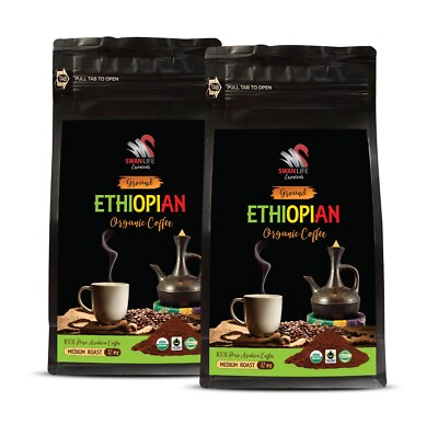 Coffee retailers - ETHIOPIAN GROUND ORGANIC COFFEE - Ethiopian coffee beans 2 Pa