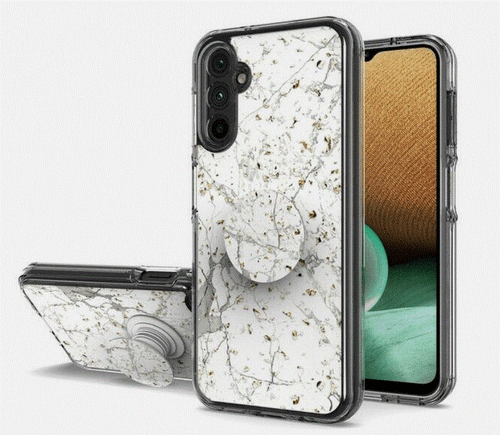 Rose Black White Shockproof Pop Stand Cover Clear Phone Case For Galaxy a14 5G - Picture 3 of 6