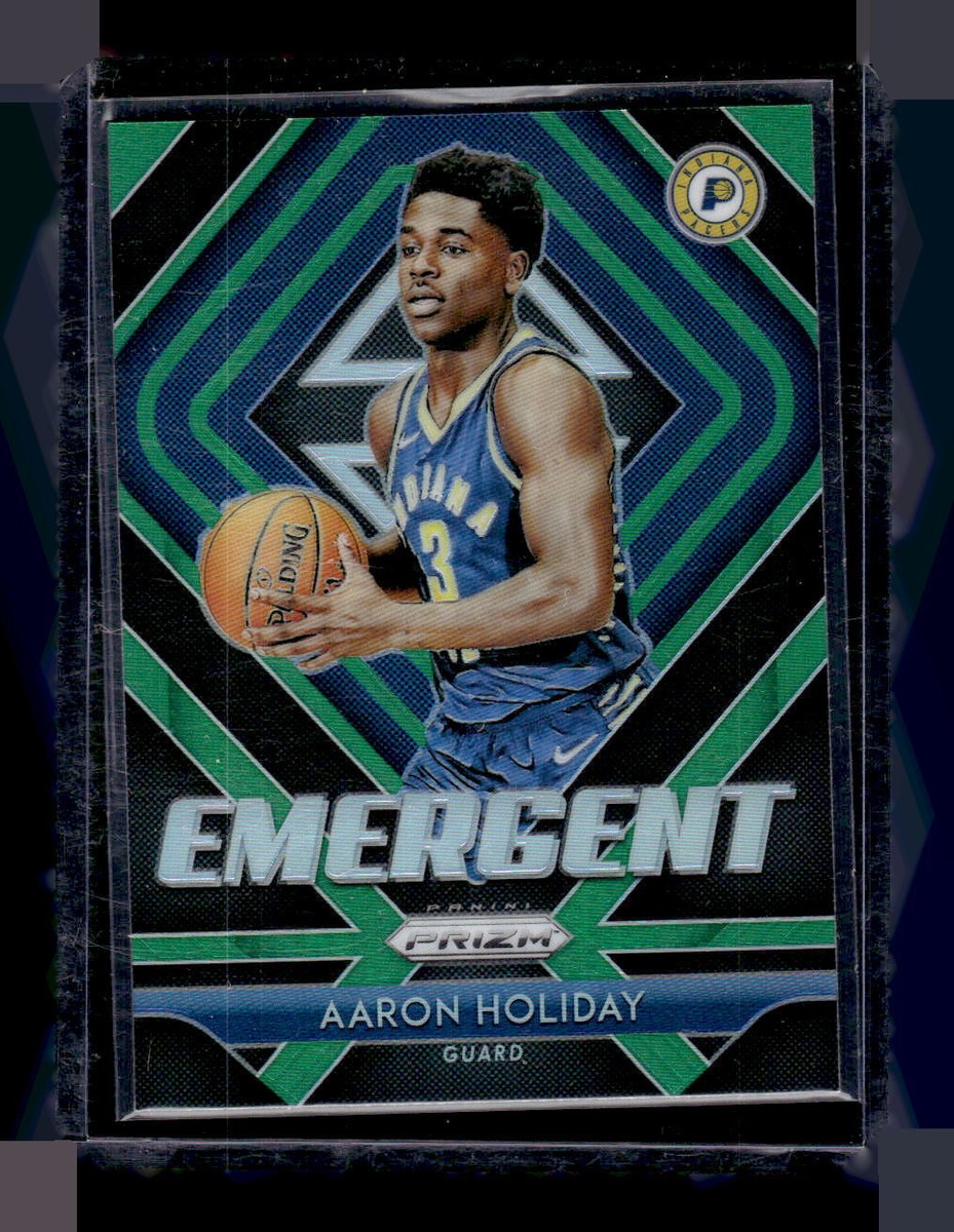 2018-19 Panini Prizm #23 Aaron Holiday Emergent Green Indiana 