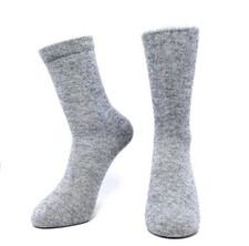 Pure Cashmere Thick Unisex Men Women Crew Mid Calf Causal Socks Smooth Toes a...