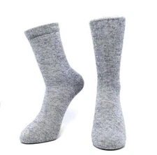 Pure Cashmere Thick Unisex Men Women Crew Mid Calf Causal Socks Smooth Toes a...