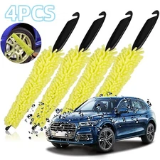 4PCS Car Cleaning Detailing Brush Tire Rim Washing Scrub Wheel Cleaner Tool Kit