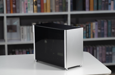 Jonsplus i100 Pro Mini-ITX Gaming Case, Unobtainium with Tempered