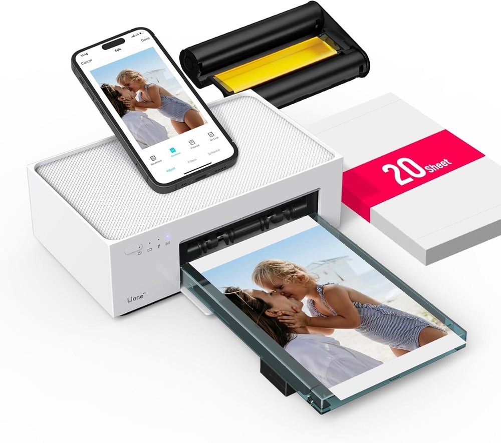 Liene 4x6 Wi-Fi Photo Printer for iPhone and Android – Instant Full-Color Printing