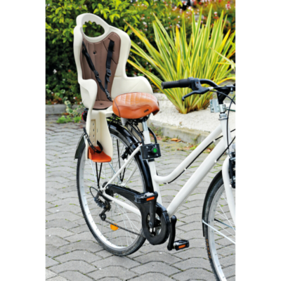 Cyclette Con Schienale Seggiolino Bici Bambino Posteriore - Omologato Fino A 22kg, Grigio, Attacco Portapacchi Seggiolino Posteriore Bici Bambini