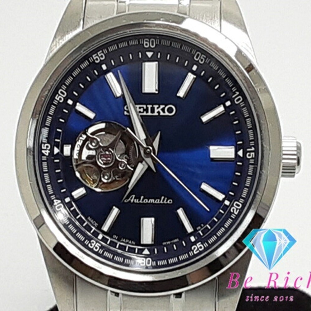 最終値下げ　SEIKO Presage 自動巻き スカイブルー Amazon.co.jp: SEIKO Presage 自動巻きブルーレザーウォッチ