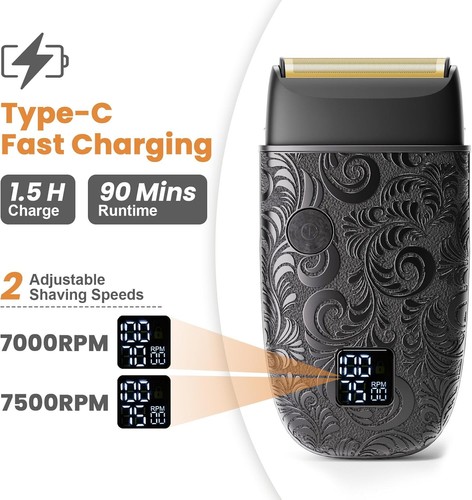 Bestauty Electric Foil Shaver for Men Travel Razor Triple Head Wet Dry Recharge - Picture 4 of 4