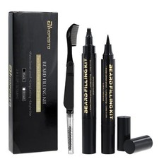 3 PCS Beard Pen Beard Pencil Filler for Men Black 4 Tip Pen for Natural Looki...