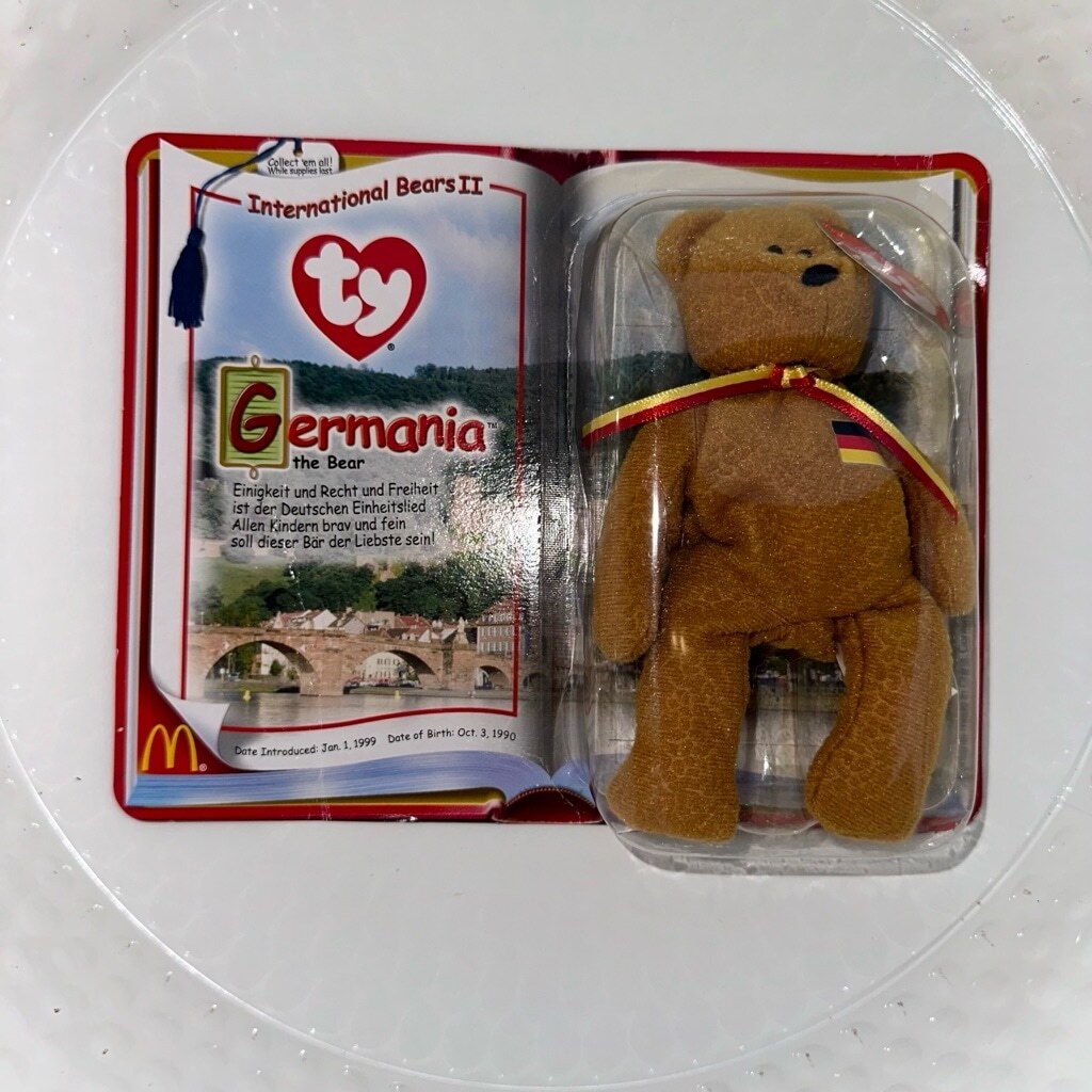 TY Teenie Beanie Baby GERMANIA Bear McDonalds Vintage