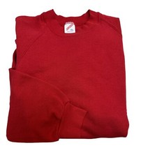Vintage Jerzees Crewneck Sweatshirt Red Blank XL Made in USA