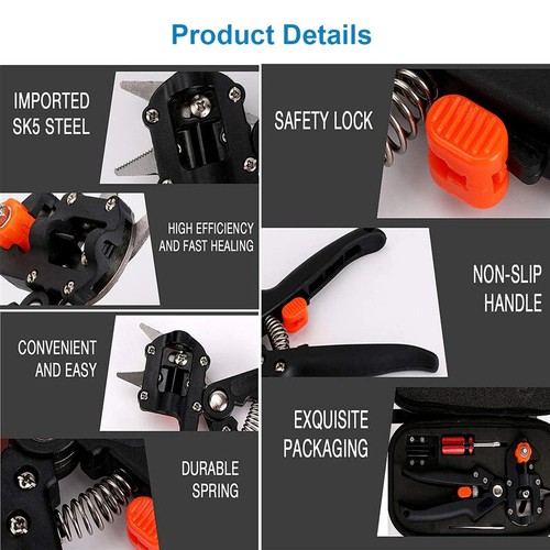 Garden Tree Grafting Knife Pruning Pruner Shears Snip Scissors Cutting Tool Kit - Picture 7 of 15