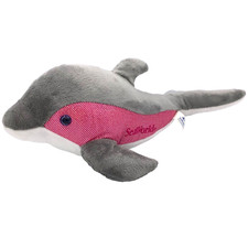 Seaworld Gray Pink Sparkle Dolphin Plush 15" Stuffed Ocean Animal 2015
