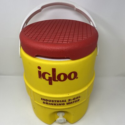 Igloo Industrial 2-Gal.Drinking Water Cooler High Quality Red Yellow Made In USA