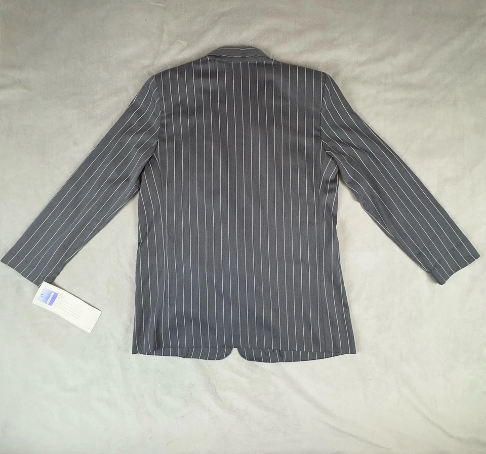 Maggie Lawrence Blazer 夹克女式 M 长袖 1 按钮衬垫肩全新带标签 — 第 2/4 张图片